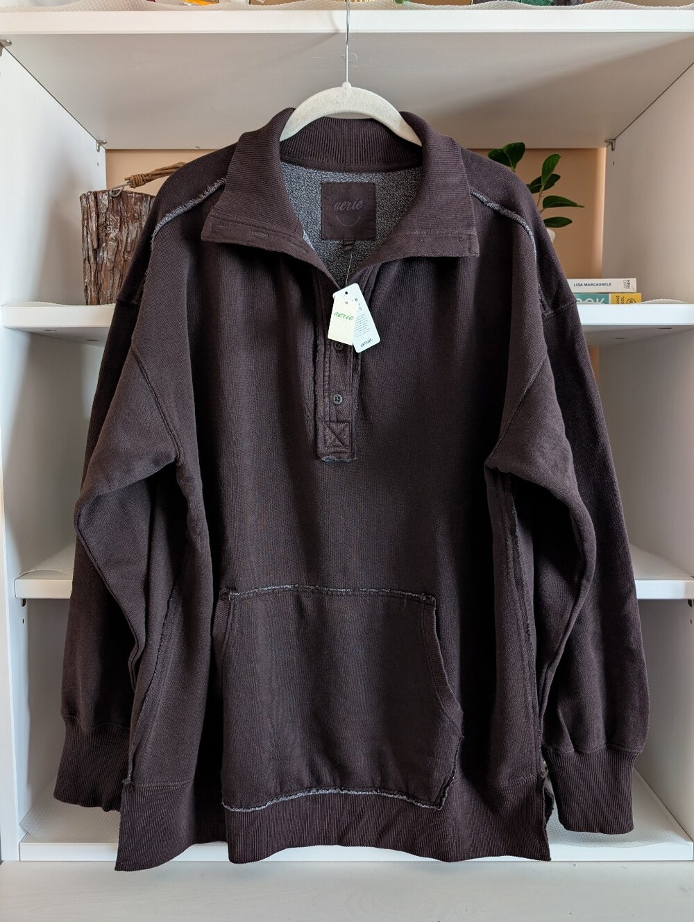 Aerie Vintage Popover Polo Sweatshirt